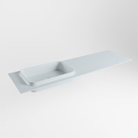 RIDGE Clay solid surface inbouw / inleg wastafel 151cm. Positie wasbak links.