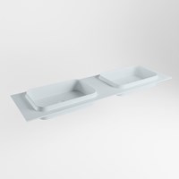 RIDGE Clay Lavabo encastré solid surface 161cm. Position lavabo Double.