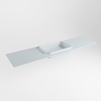 RIDGE Clay Einbauwaschbecken aus solid surface (mineralwerkstoff) 171cm. Waschbeckenposition Mittig.
