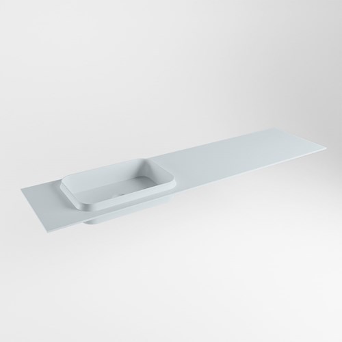 RIDGE Clay solid surface inbouw / inleg wastafel 181cm. Positie wasbak links.
