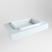 RIDGE Clay Lavabo mural solid surface 80cm. Position lavabo Centrée.