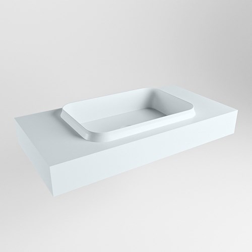 RIDGE Clay Lavabo sospeso à parete solid surface 91cm. Posizione lavabo Centro.