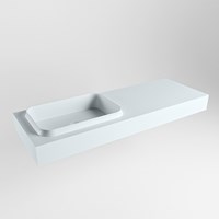 RIDGE Clay vrijhangende solid surface wastafel 130cm. Positie wasbak links.