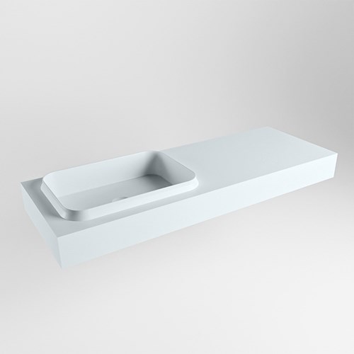RIDGE Clay Lavabo sospeso à parete solid surface 131cm. Posizione lavabo Sinistra.