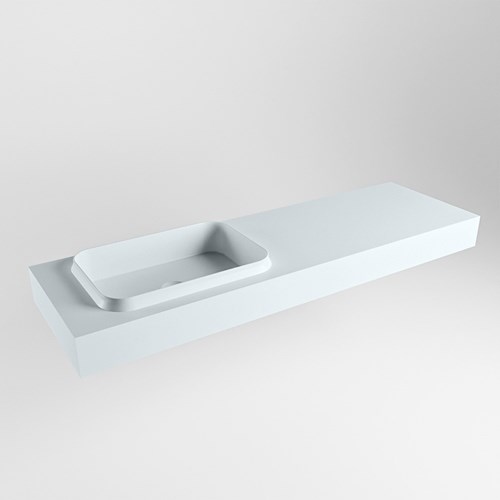 RIDGE Clay Wall-Hung Basin solid surface 150cm. Position basin Left.