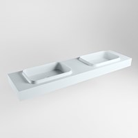 RIDGE Clay Lavabo sospeso à parete solid surface 180cm. Posizione lavabo Doppio.