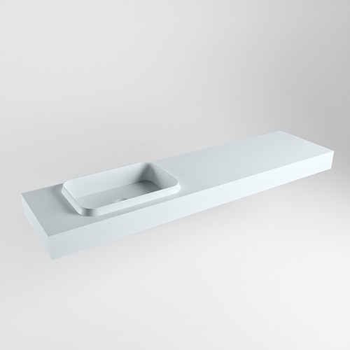 RIDGE Clay Lavabo sospeso à parete solid surface 181cm. Posizione lavabo Sinistra.