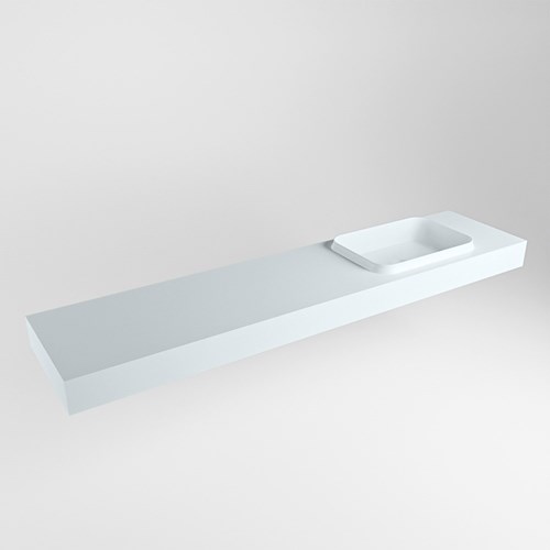 RIDGE Clay Lavabo mural solid surface 200cm. Position lavabo Droite.