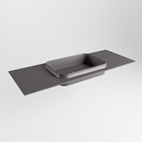 RIDGE Dark Grey Lavabo incasso solid surface 121cm. Posizione lavabo Centro.