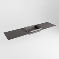 RIDGE Dark Grey Lavabo incasso solid surface 181cm. Posizione lavabo Centro.