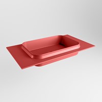 RIDGE Fire Inset / Built-in Basin solid surface 80cm. Position basin Center.