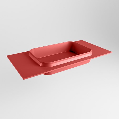 RIDGE Fire Lavabo incasso solid surface 91cm. Posizione lavabo Centro.
