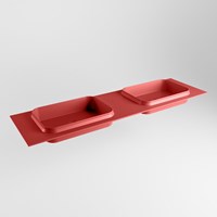 RIDGE Fire Lavabo encastrado de solid surface 170cm. Posición del fregadero Doble.