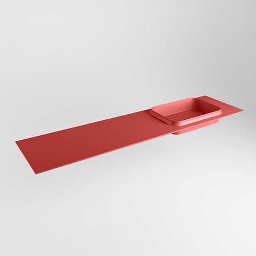 RIDGE Fire Lavabo encastrado de solid surface 180cm. Posición del fregadero Derecho.