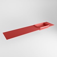 RIDGE Fire Einbauwaschbecken aus solid surface (mineralwerkstoff) 200cm. Waschbeckenposition Rechts.