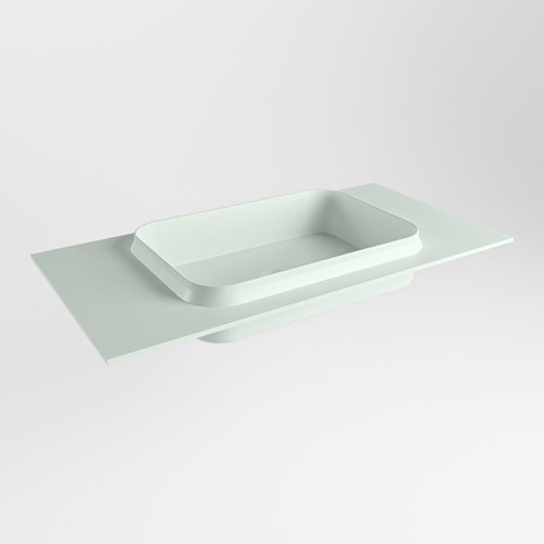 RIDGE Greey Lavabo encastré solid surface 91cm. Position lavabo Centrée.