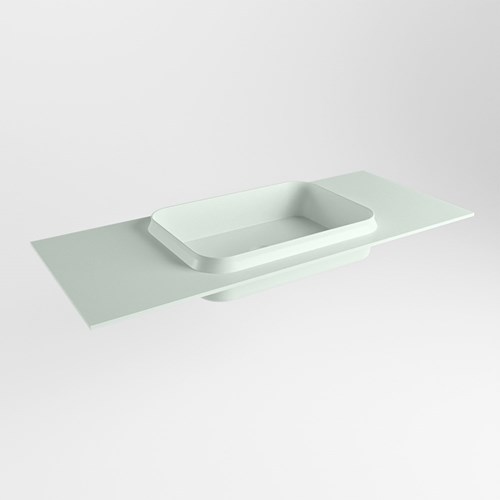 RIDGE Greey Lavabo encastré solid surface 110cm. Position lavabo Centrée.