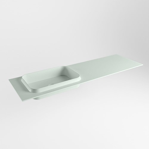 RIDGE Greey Inset / Built-in Basin solid surface 151cm. Position basin Left.
