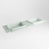 RIDGE Greey solid surface inbouw / inleg wastafel 171cm. Positie wasbak dubbel.