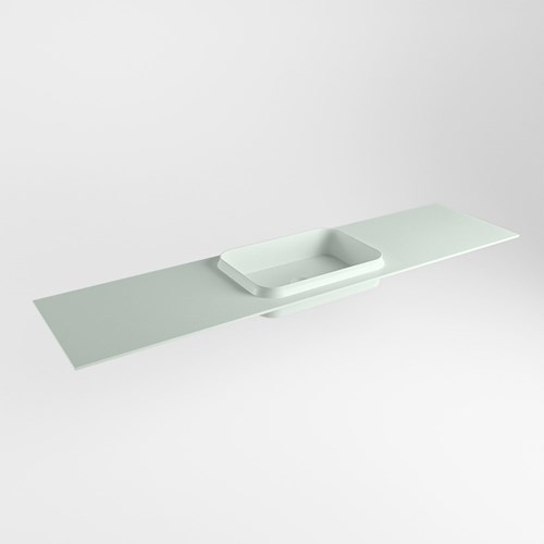 RIDGE Greey Einbauwaschbecken aus solid surface (mineralwerkstoff) 180cm. Waschbeckenposition Mittig.