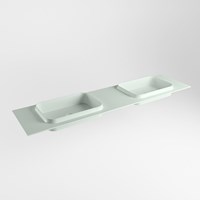 RIDGE Greey Lavabo encastré solid surface 191cm. Position lavabo Double.