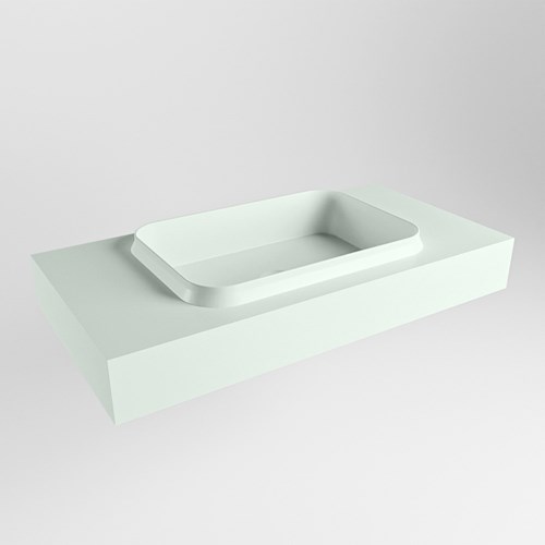 RIDGE Greey Lavabo mural solid surface 90cm. Position lavabo Centrée.
