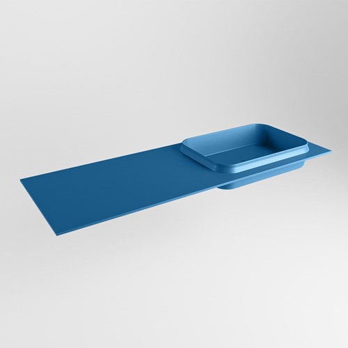 RIDGE Jeans Einbauwaschbecken aus solid surface (mineralwerkstoff) 131cm. Waschbeckenposition Rechts.