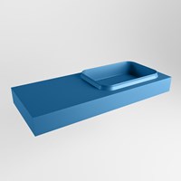 RIDGE Jeans vrijhangende solid surface wastafel 110cm. Positie wasbak rechts.