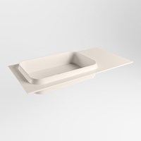 RIDGE Linen Inset / Built-in Basin solid surface 91cm. Position basin Left.