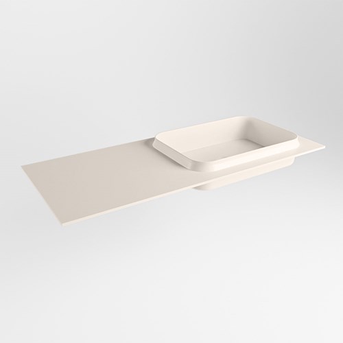 RIDGE Linen Lavabo incasso solid surface 110cm. Posizione lavabo Destra.