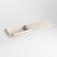 RIDGE Linen Lavabo encastré solid surface 141cm. Position lavabo Gauche.