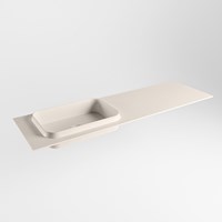 RIDGE Linen Einbauwaschbecken aus solid surface (mineralwerkstoff) 151cm. Waschbeckenposition Links.