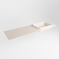 RIDGE Linen Inset / Built-in Basin solid surface 151cm. Position basin Right.