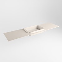 RIDGE Linen Einbauwaschbecken aus solid surface (mineralwerkstoff) 171cm. Waschbeckenposition Mittig.