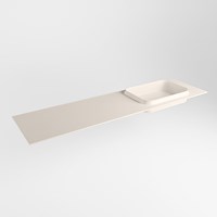 RIDGE Linen solid surface inbouw / inleg wastafel 171cm. Positie wasbak rechts.