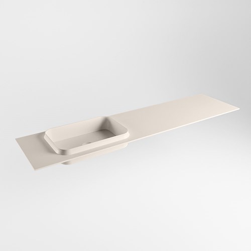 RIDGE Linen Lavabo encastrado de solid surface 180cm. Posición del fregadero Izquierda.