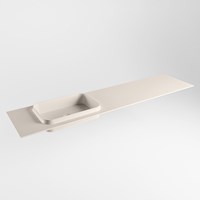 RIDGE Linen Einbauwaschbecken aus solid surface (mineralwerkstoff) 191cm. Waschbeckenposition Links.