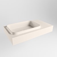 RIDGE Linen Lavabo sospeso à parete solid surface 81cm. Posizione lavabo Sinistra.