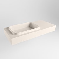 RIDGE Linen Lavabo mural solid surface 100cm. Position lavabo Gauche.