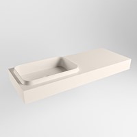 RIDGE Linen Lavabo mural solid surface 121cm. Position lavabo Gauche.