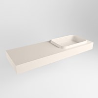 RIDGE Linen Lavabo sospeso à parete solid surface 131cm. Posizione lavabo Destra.