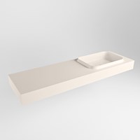 RIDGE Linen Lavabo mural solid surface 150cm. Position lavabo Droite.