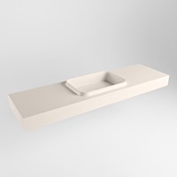 RIDGE Linen Wall-Hung Basin solid surface 161cm. Position basin Center.