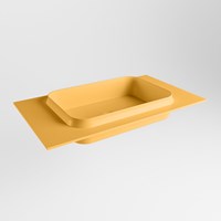 RIDGE Ocher Lavabo encastré solid surface 80cm. Position lavabo Centrée.