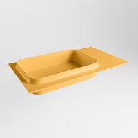 RIDGE Ocher Einbauwaschbecken aus solid surface (mineralwerkstoff) 81cm. Waschbeckenposition Links.