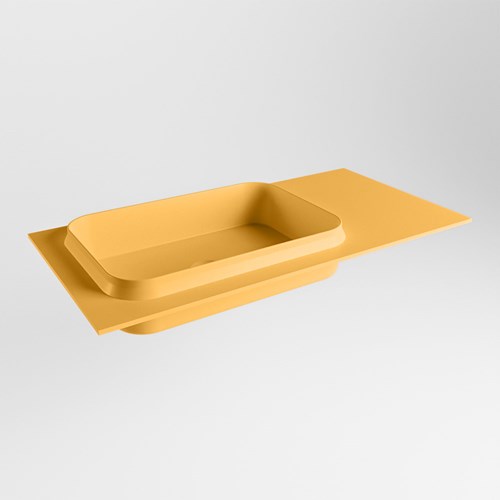RIDGE Ocher Lavabo incasso solid surface 91cm. Posizione lavabo Sinistra.