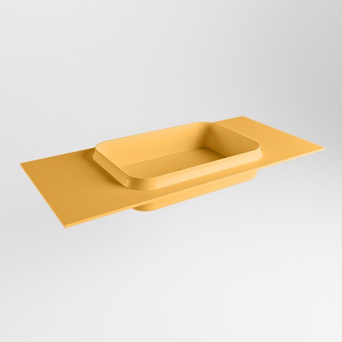RIDGE Ocher Inset / Built-in Basin solid surface 101cm. Position basin Center.