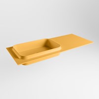 RIDGE Ocher Einbauwaschbecken aus solid surface (mineralwerkstoff) 111cm. Waschbeckenposition Links.