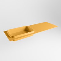RIDGE Ocher Lavabo encastré solid surface 131cm. Position lavabo Gauche.
