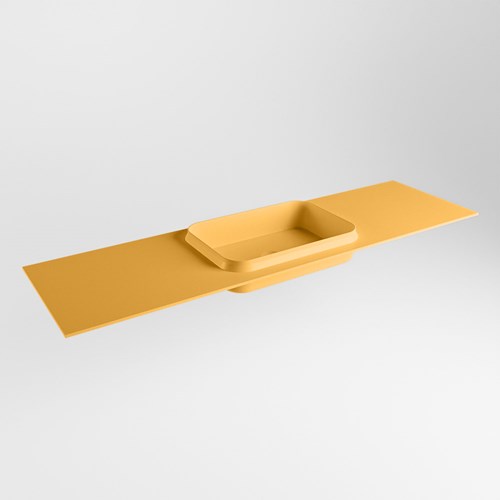 RIDGE Ocher Lavabo incasso solid surface 160cm. Posizione lavabo Centro.